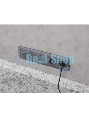 Комплект механизма компьютерной розетки RJ-45 экранированной с автоматической защитной шторкой OMEGA Антрацит серый QUANT (OP6620, VM185) MO662005