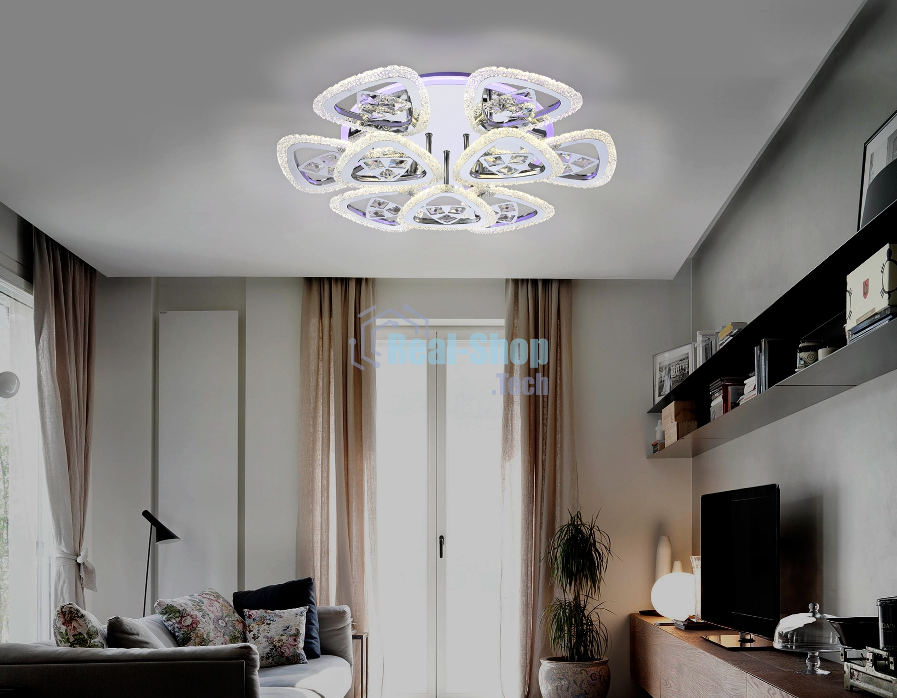 Светильник Ambrella light FA2922 CH хром 138W 600*600*130 (ПДУ РАДИО 2.4)