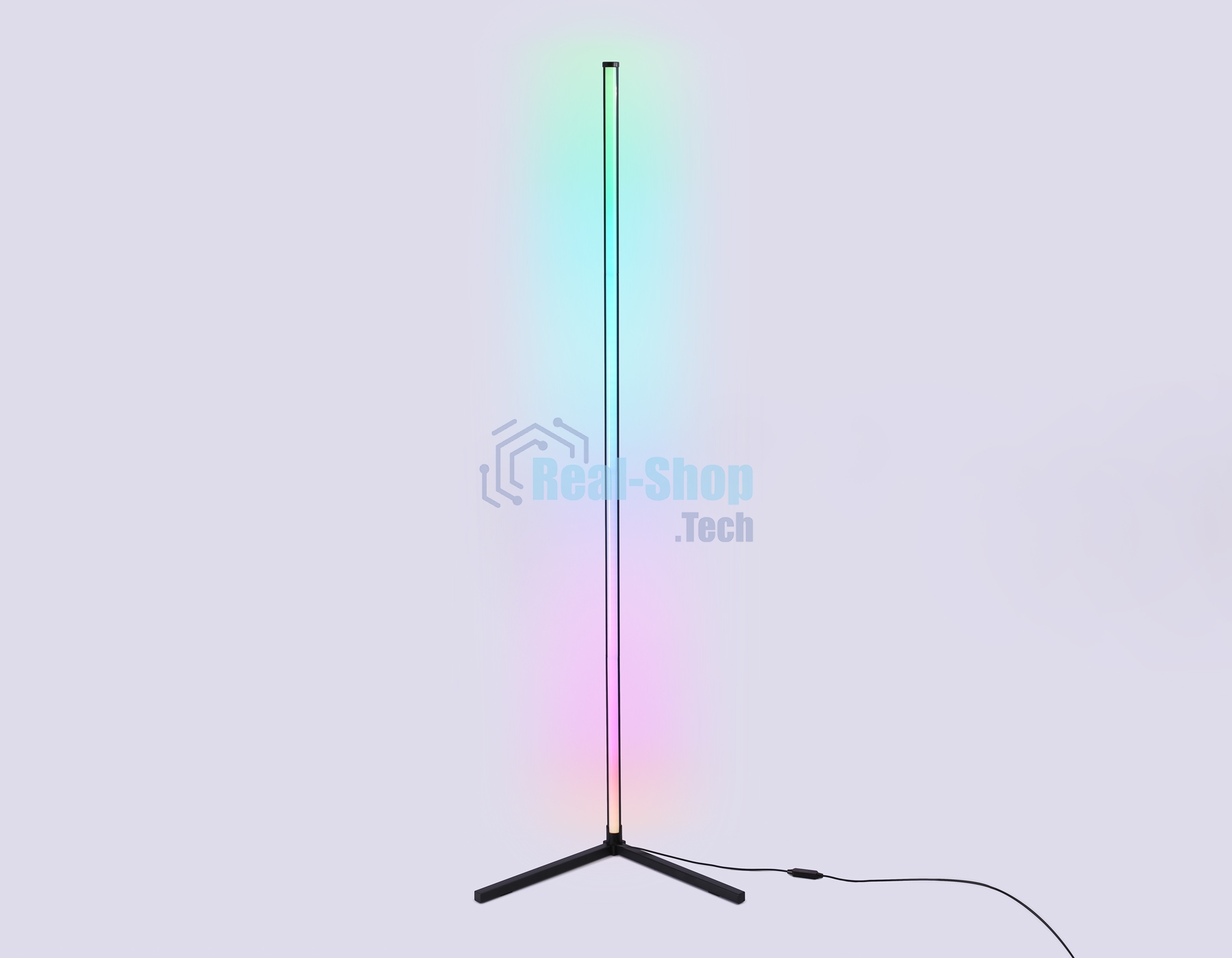 Светильник Ambrella light FL8027 BK черный LED 20W RGB D32*1650 (ПДУ РАДИО 2.4G)