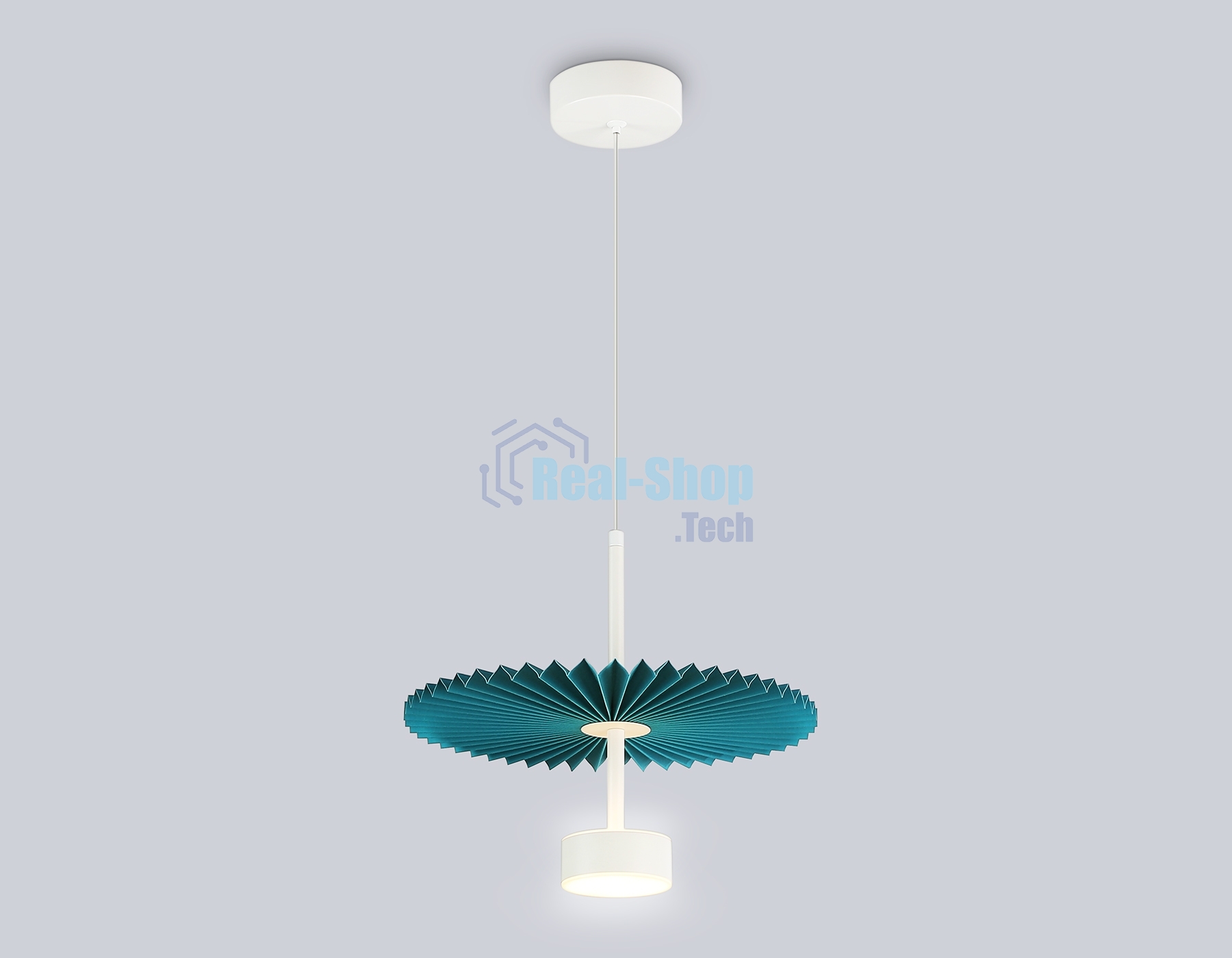 Светильник Ambrella light LH72611 WH/GR белый/бирюзовый 6W 3000K D300*260-1770