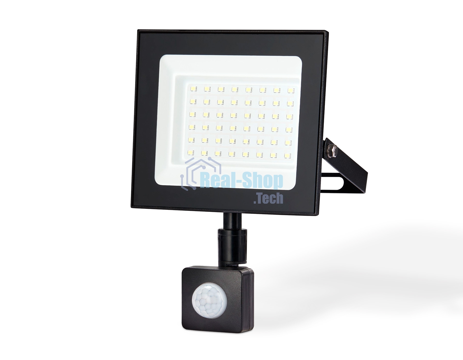 Прожектор светодиодный с датчиком движения Ambrella light ST8115 BK черный IP65 LED 6500K 50W 160*134*28