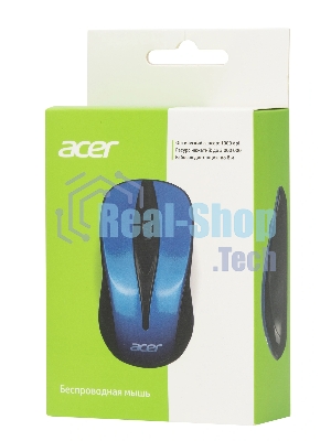 Мышь беспроводная Acer OMR132 синий/черный, 1000 dpi, радиоканал, USB, кнопки - 3