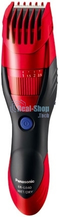 Машинка для стрижки Panasonic ER-GB40 красный (насадок в компл:1шт)