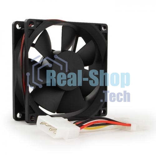 Вентилятор для корпуса Gembird FANCASE-4 черный, 80 мм, 2600 об/мин, 27 дБ, 4 pin