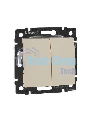 Выключатель Legrand 774305 Valena двухклавишный 10 AX(слоновая кость)