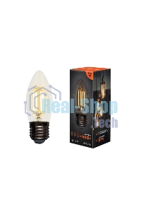 Лампа светодиодная филаментная Rexant Свеча CN35 7.5 Вт 600 Лм 2700K E27 прозрачная колба
