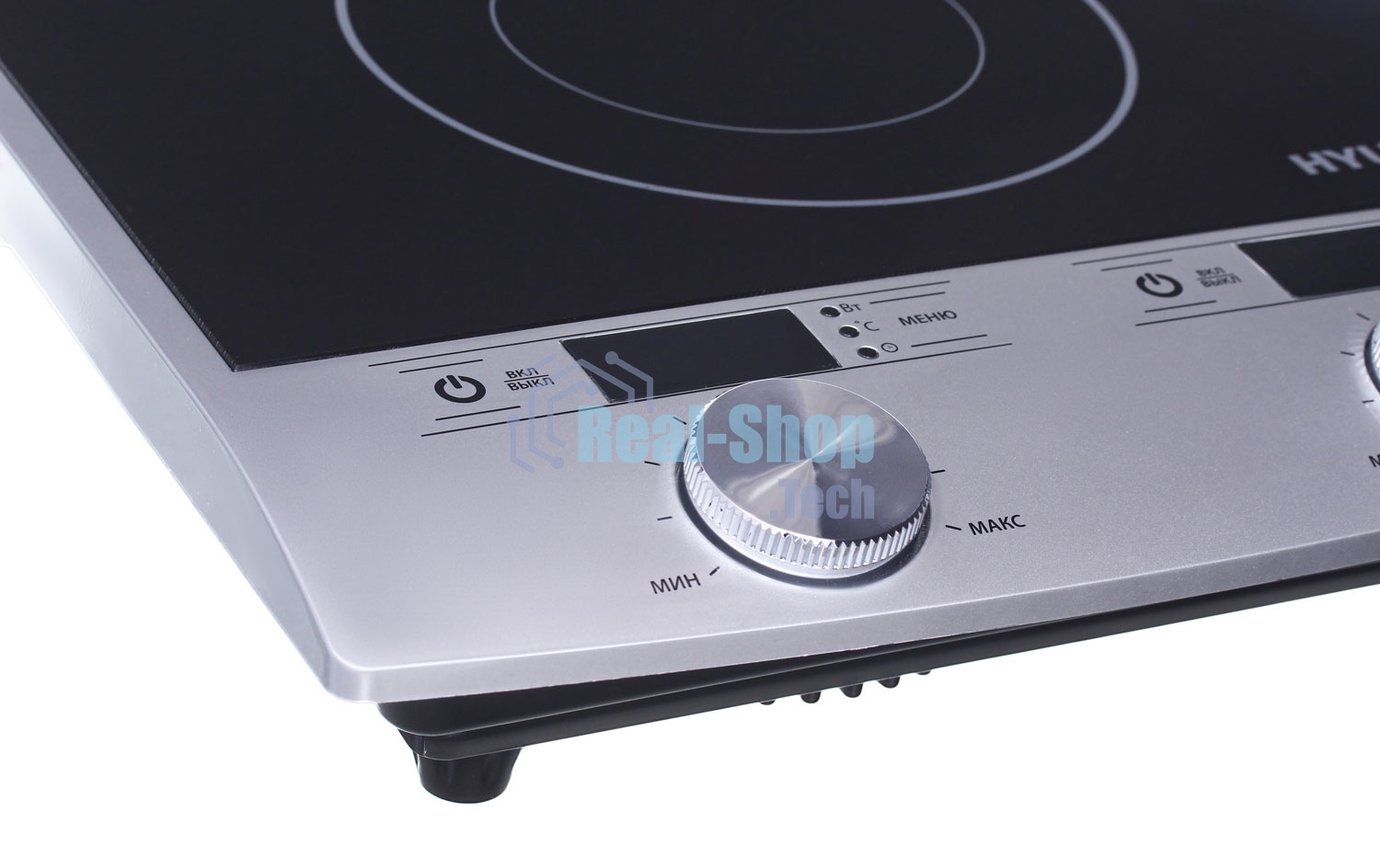 Плита настольная электрическая Hyundai HYC-0103 серебристый/черный стеклокерамика (настольная)