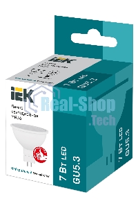Лампа cветодиодная Iek LLE-MR16-7-230-40-GU5 ECO MR16 софит 7Вт 230В 4000К GU5.3