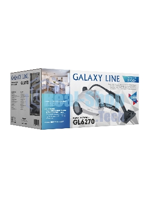 Пароочиститель Galaxy Line GL 6270, белый, 1500 Вт, 700 мл, 3,5 бар, выход пара 65 г/мин, нагрев 10 мин, время раб. до 30 мин, темп. пара 100°С, блокировка подачи пара, регул. выхода пара, защита от перегрева, степень защиты IPX4, аксессуары: насадка для чистки стекол, щетка для пола, тряпка, щелевая насадка, круглая щетка, 2 удл. трубки, воронка