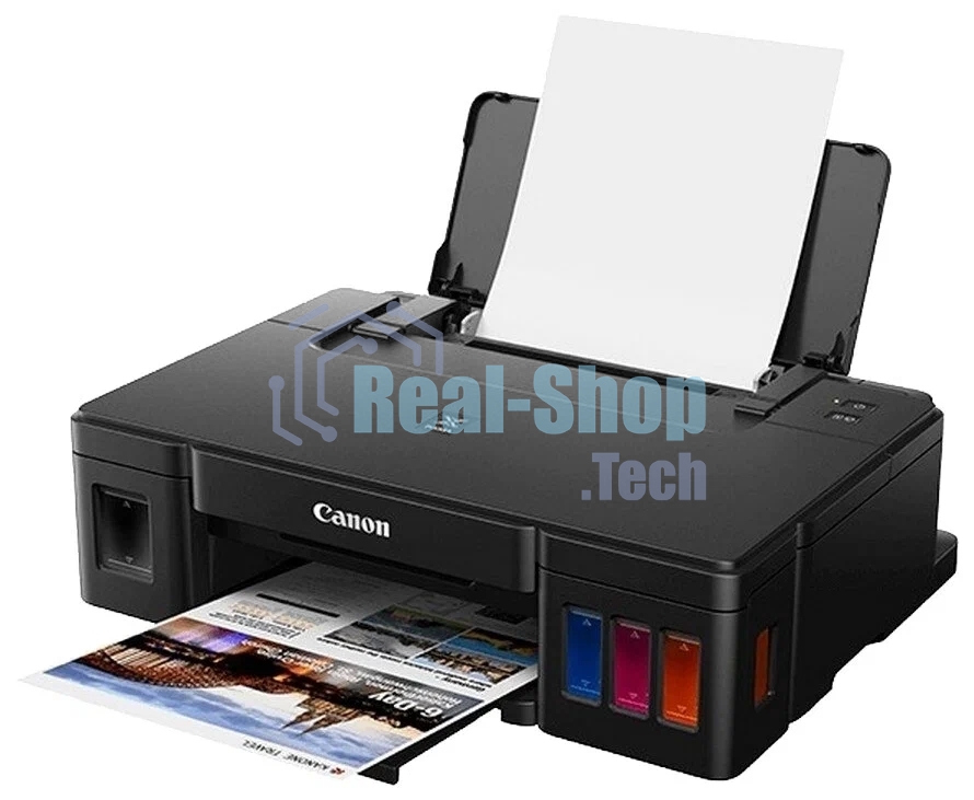 Принтер струйный Canon PIXMA G1410, 4-цветный струйный СНПЧ A4, 8.8 (5 цв) изобр./мин, 4800x1200 dpi, подача: 100 лист., USB, печать фотографий, печать без полей