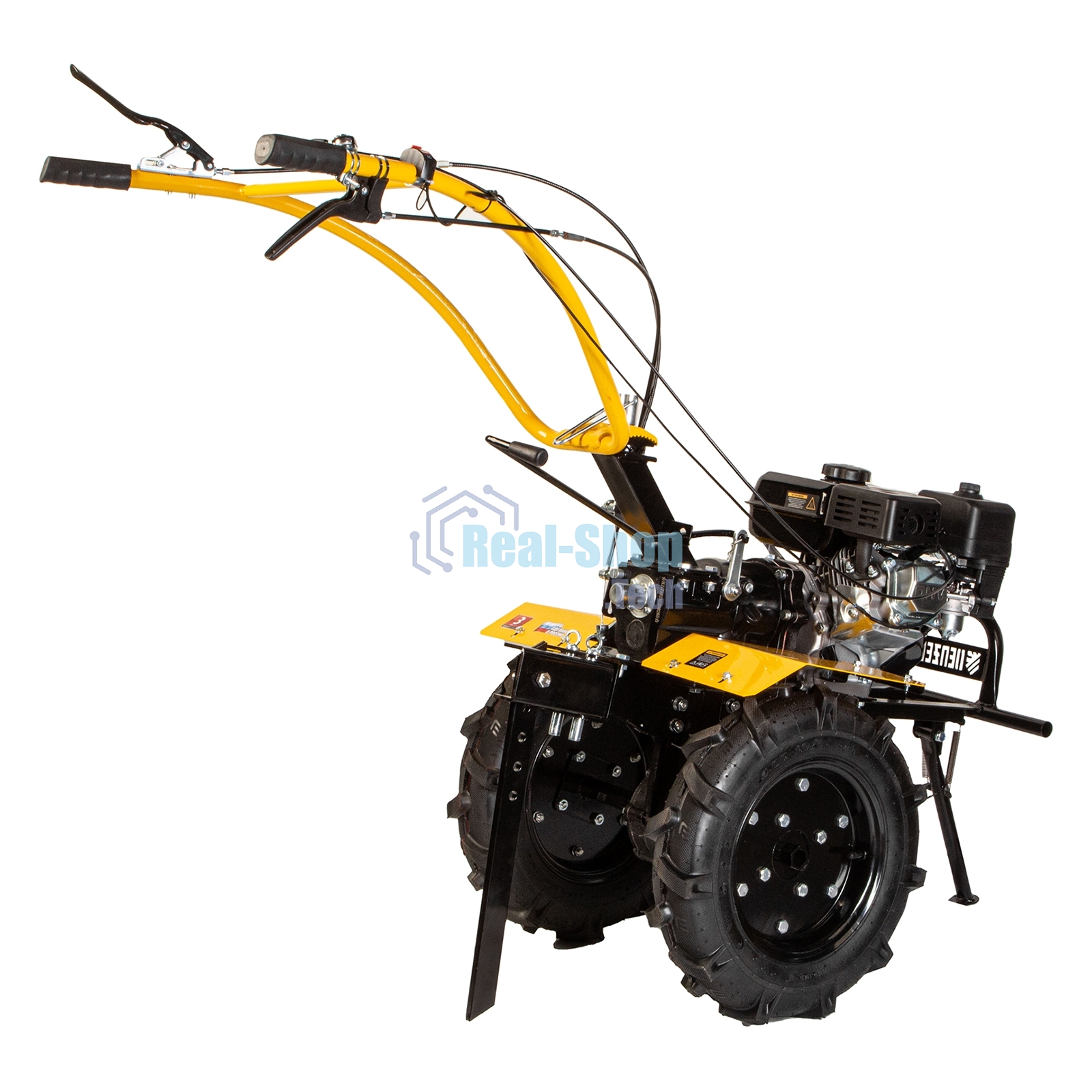 Мотоблок Denzel DPT-270X, 7 л.с., диск.сцеп, шир 90 см, глуб 35 см, фрез 3х4, ВОМ, передачи 2В/1Н