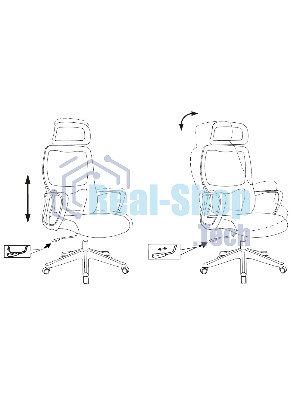 Кресло Бюрократ Wise серый, сетка, подголовник
