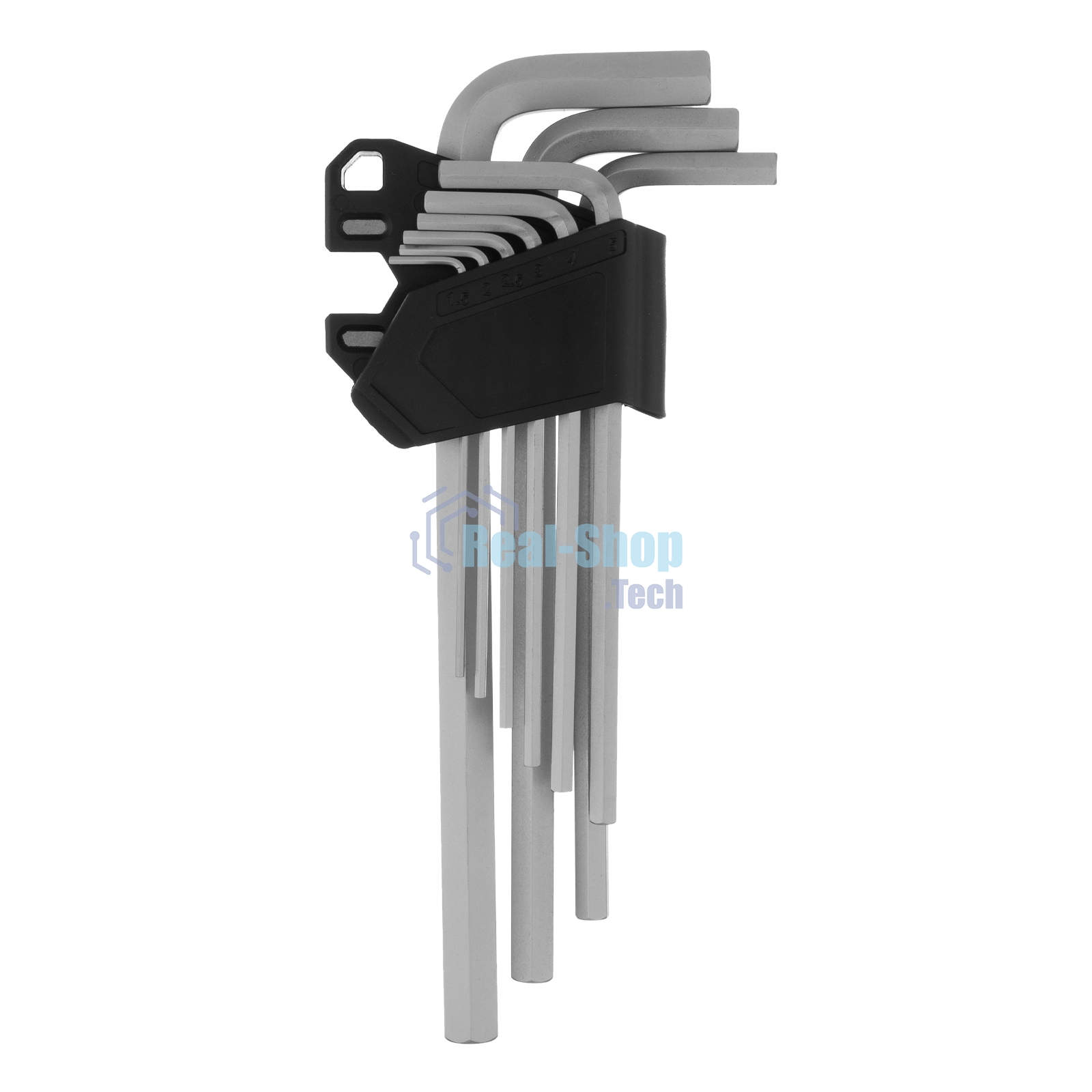 Набор ключей имбусовых Сибртех HEX, 1,5-10 мм, CrV, 9 шт., удлиненные