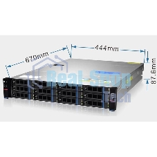 Серверный корпус Gooxi RMC2112-670-HS-NV-D 2U 12bay chassis SAS/SATA/NVME backplane rear 2*2.5