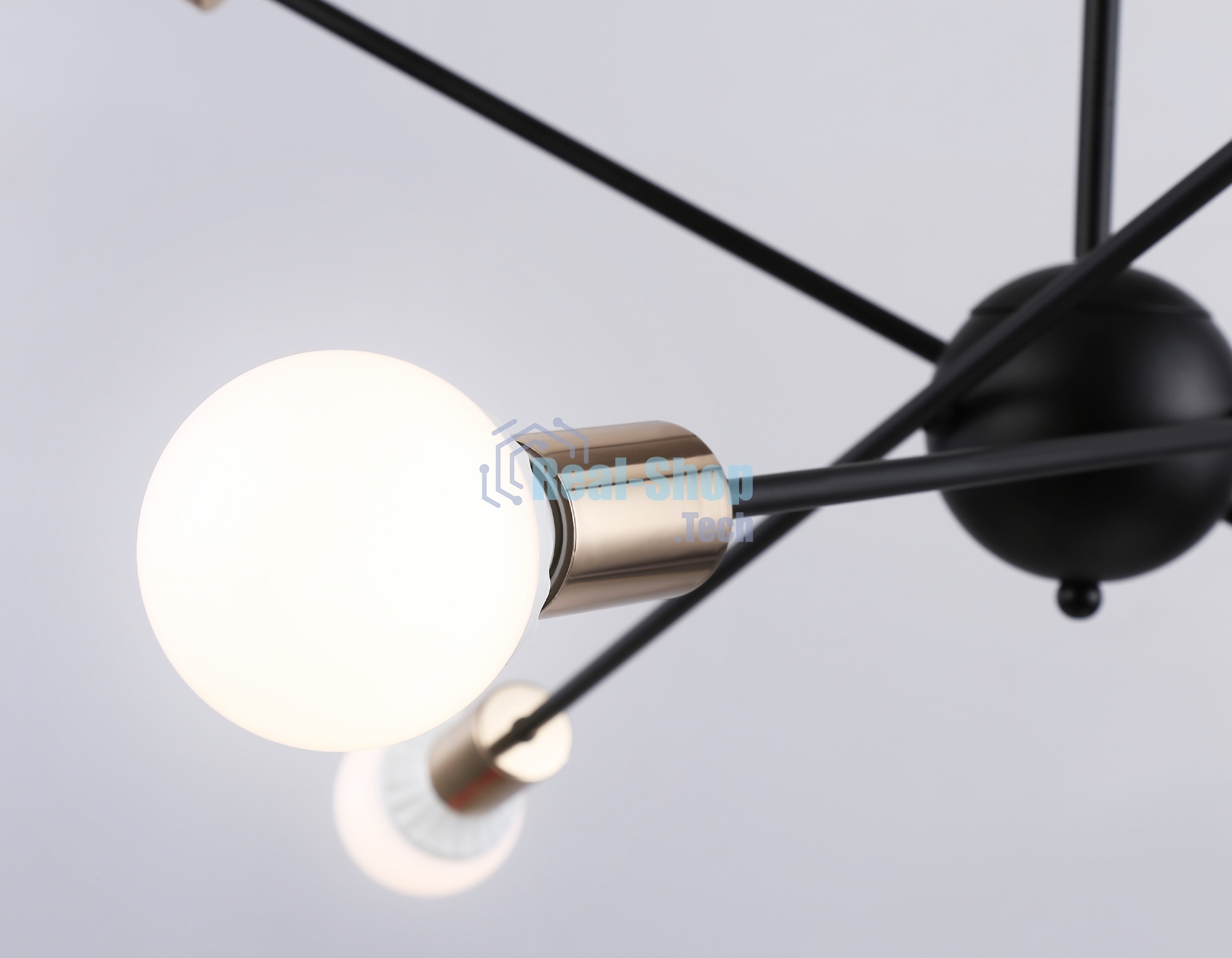 Светильник Ambrella light TR80435/6 BK/GD черный/золото E27/6 max 60W D950*730