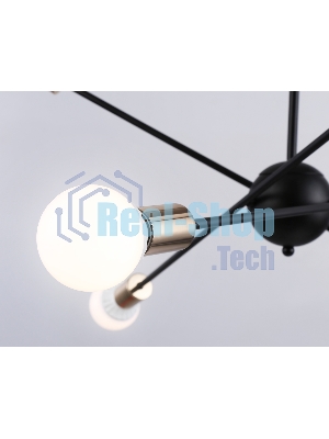 Светильник Ambrella light TR80435/6 BK/GD черный/золото E27/6 max 60W D950*730
