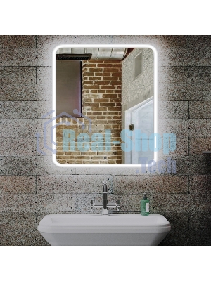 Зеркало Bau Stil 70х80, сенсорная LED подсветка, пластиковый защитный корпус