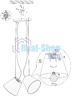Светильник подвесной HIPER H155-1 2E2740Вт черный