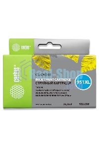 Картридж струйный Cactus CS-CN048 №951XL желтый (26 мл) для HP OfficeJet 251dw Pro, 276dw Pro, 8100 Pro, 8100e, 8600 Pro (N911a), 8600 Pro Plus (N911g), 8610 Pro (A7F64A), 8615 Pro, 8616 Pro, 8620 Pro