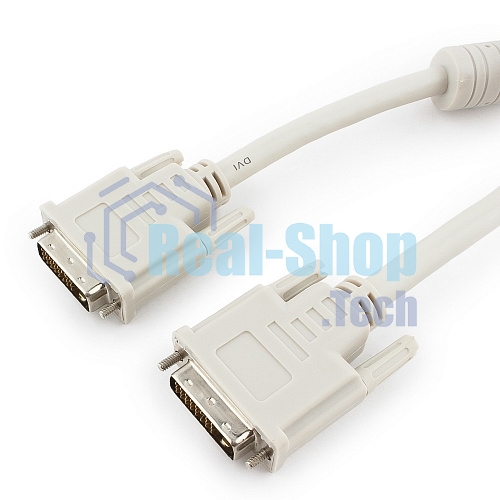 Кабель DVI-D dual link Gembird/Cablexpert CC-DVI2-6C, 25M/25M, 1.8м, экран, феррит.кольца, пакет