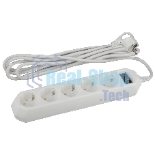 Сетевой фильтр ЭРА USF-5es-1.5m-W, 1.5 м, белый