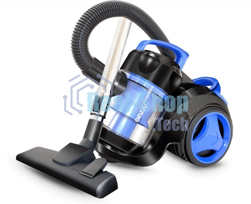 Пылесос Ginzzu VS420, 1700/275 Вт., без мешка, циклонный фильтр, черный/синий