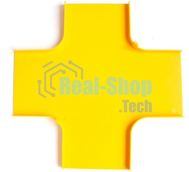 Крышка Х-соединителя оптического лотка 120 мм, желтая