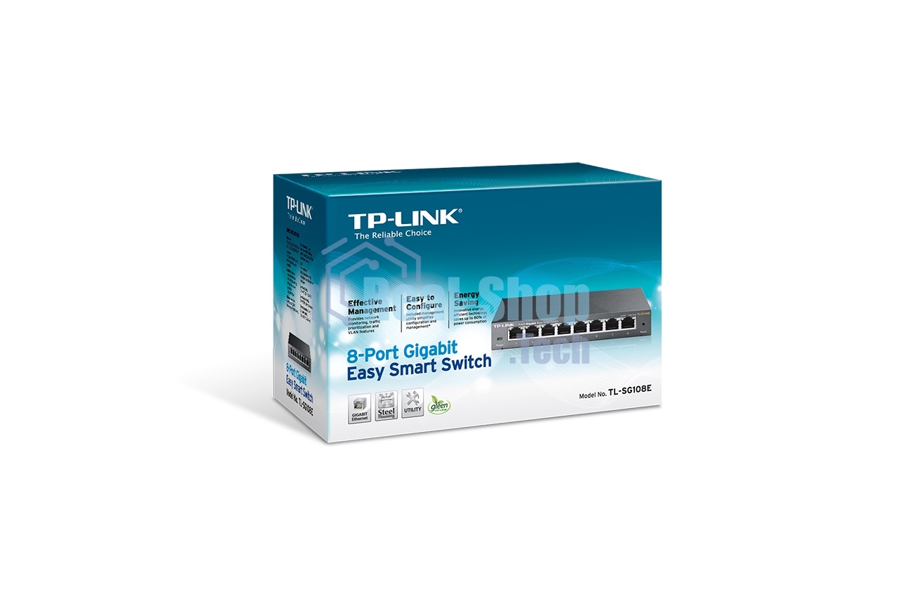 Коммутатор TP-Link SMB TL-SG108E 8-port Desktop Gigabit Switch, 8 10/100/1000M RJ45 ports