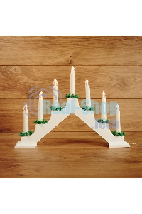 Новогодняя горка Neon-night 7 свечек, цвет корпуса: белый, цвет свечения: теплый белый