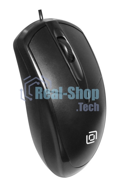 Мышь проводная Oklick 125M черный, 1200 dpi, USB, кнопки - 3
