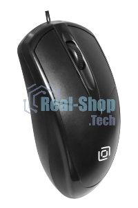 Мышь проводная Oklick 125M черный, 1200 dpi, USB, кнопки - 3