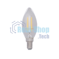 Лампа светодиодная филаментная Rexant Свеча CN35 7.5 Вт 600 Лм 4000K E14 прозрачная колба