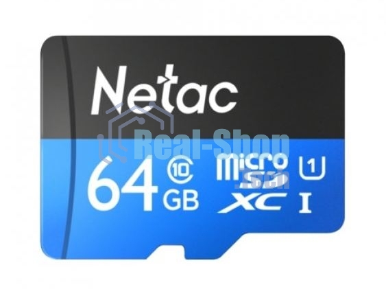 Флеш карта microSDHC 64Gb Netac P500 NT02P500STN-064G-S (без SD адаптера) 80Mb/s