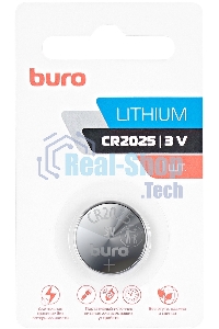 Батарея Buro Lithium CR2025 (1шт) блистер, 3 В