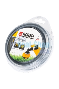 Леска для триммера Denzel армированная алюминием квадратная, 3,0мм х 15м, блистер ALUFLEX