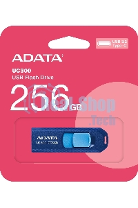 Флешка USB ADATA UC300 (ACHO-UC300-256G-RNB/BU), 256Gb, USB 3.2 Gen1, R/W 100/30, синий/голубой