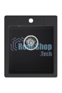 Мойка GRANFEST URBAN 242 1-чаша 420x490мм, монтаж: врезной, материал: кварц, черный