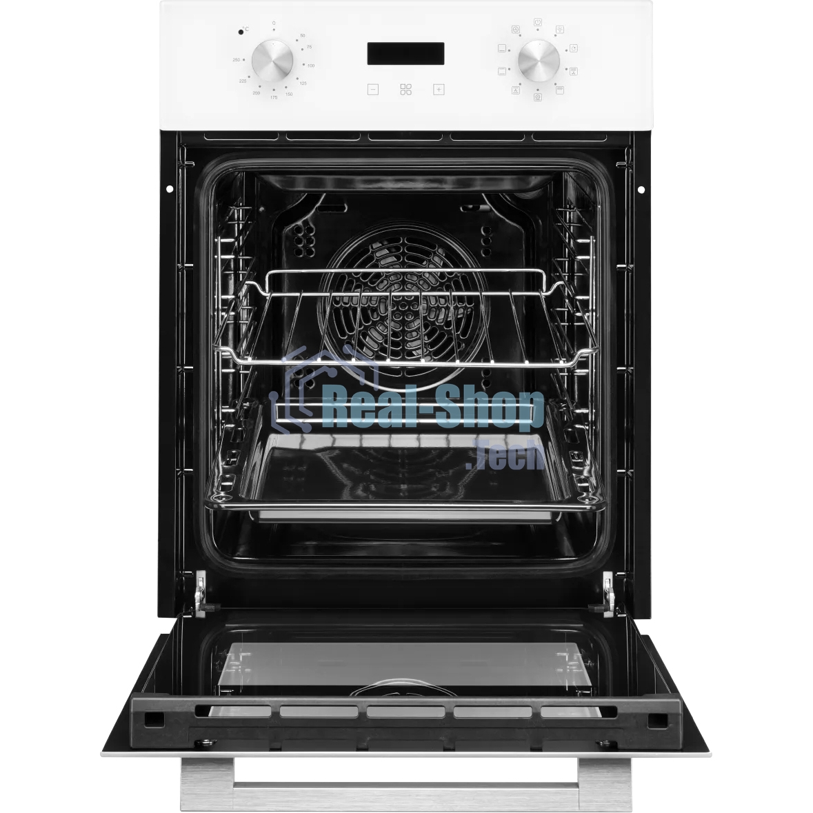 Духовой шкаф электрический Monsher MOE 4592 Blanc ширина 45 см, High-Tech, 50 л, гидролизная очистка, 9 режимов, белый