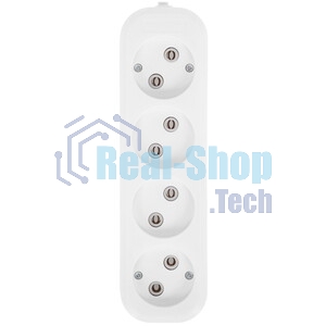 Удлинитель бытовой Smartbuy (SBE-10-4-03-N) 4 гнз х 3,0 м (10А/2.2 кВт, ПВС 2х1.0)
