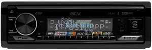 Автомагнитола ACV ADX-907BM, 1 DIN, Bluetooth, USB Type-A, AUX, пульт ДУ