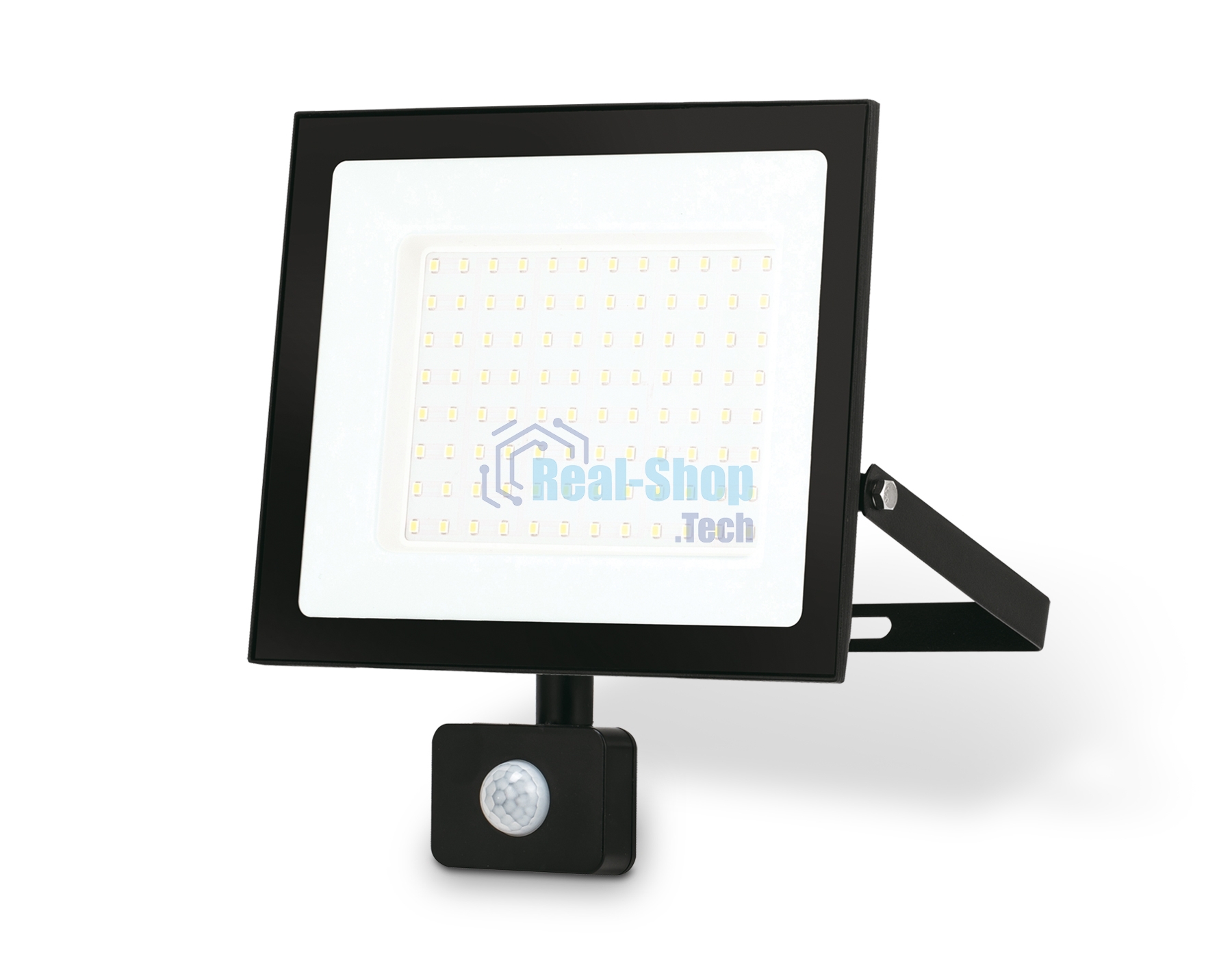Прожектор светодиодный с датчиком движения Ambrella light ST8118 BK черный IP65 LED 6500K 100W 208*178*31