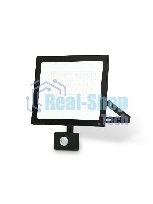 Прожектор светодиодный с датчиком движения Ambrella light ST8118 BK черный IP65 LED 6500K 100W 208*178*31