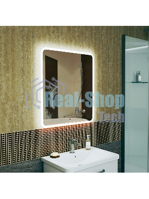 Зеркало Bau Stil 70х80, сенсорная LED подсветка, пластиковый защитный корпус