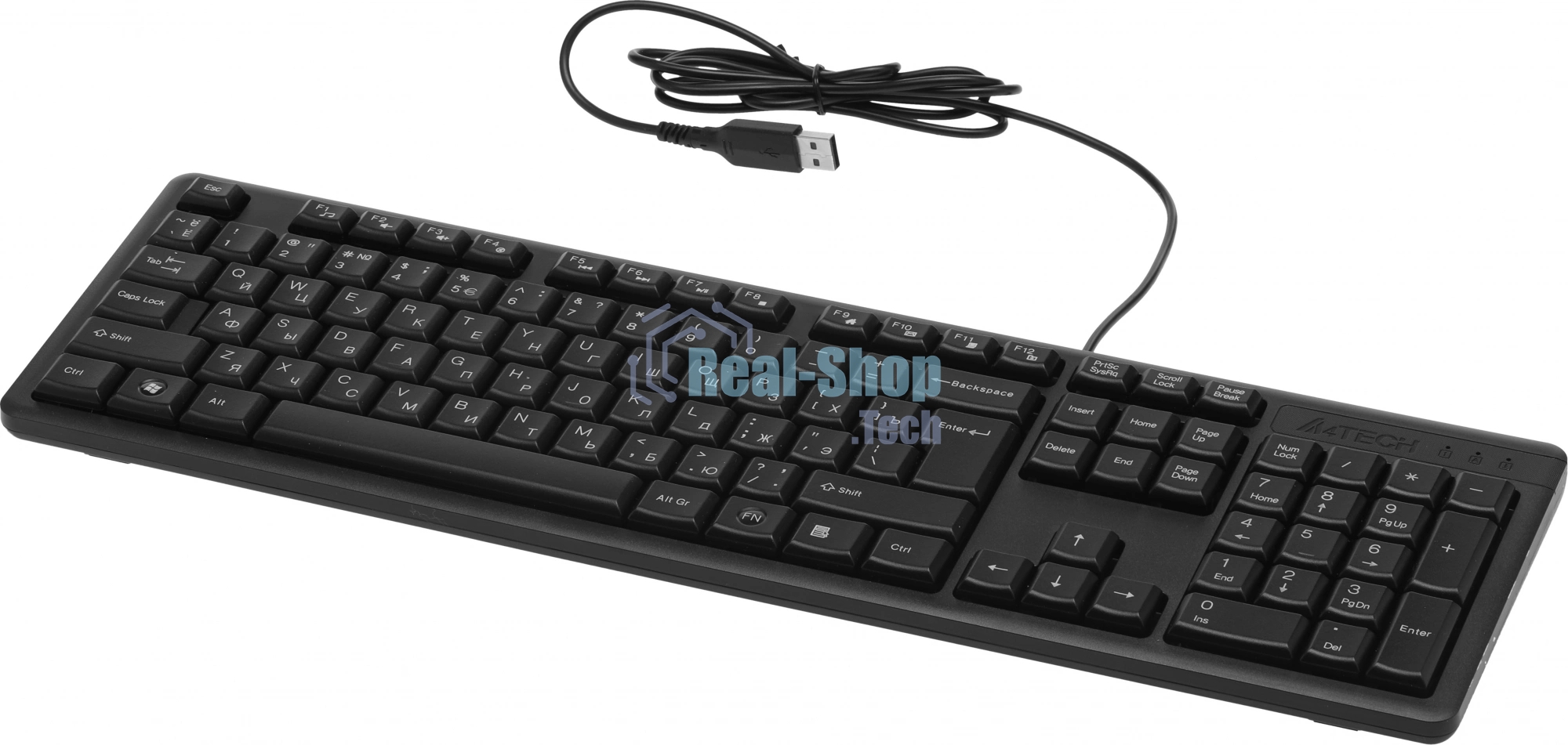 Комплект клавиатура+мышь A4Tech KR-3330 проводной, USB, 1200 DPI, чёрный