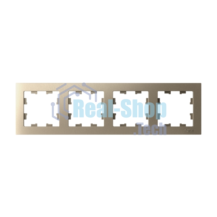 Рамка 4-м AtlasDesign универс. шампань SchE ATN000504