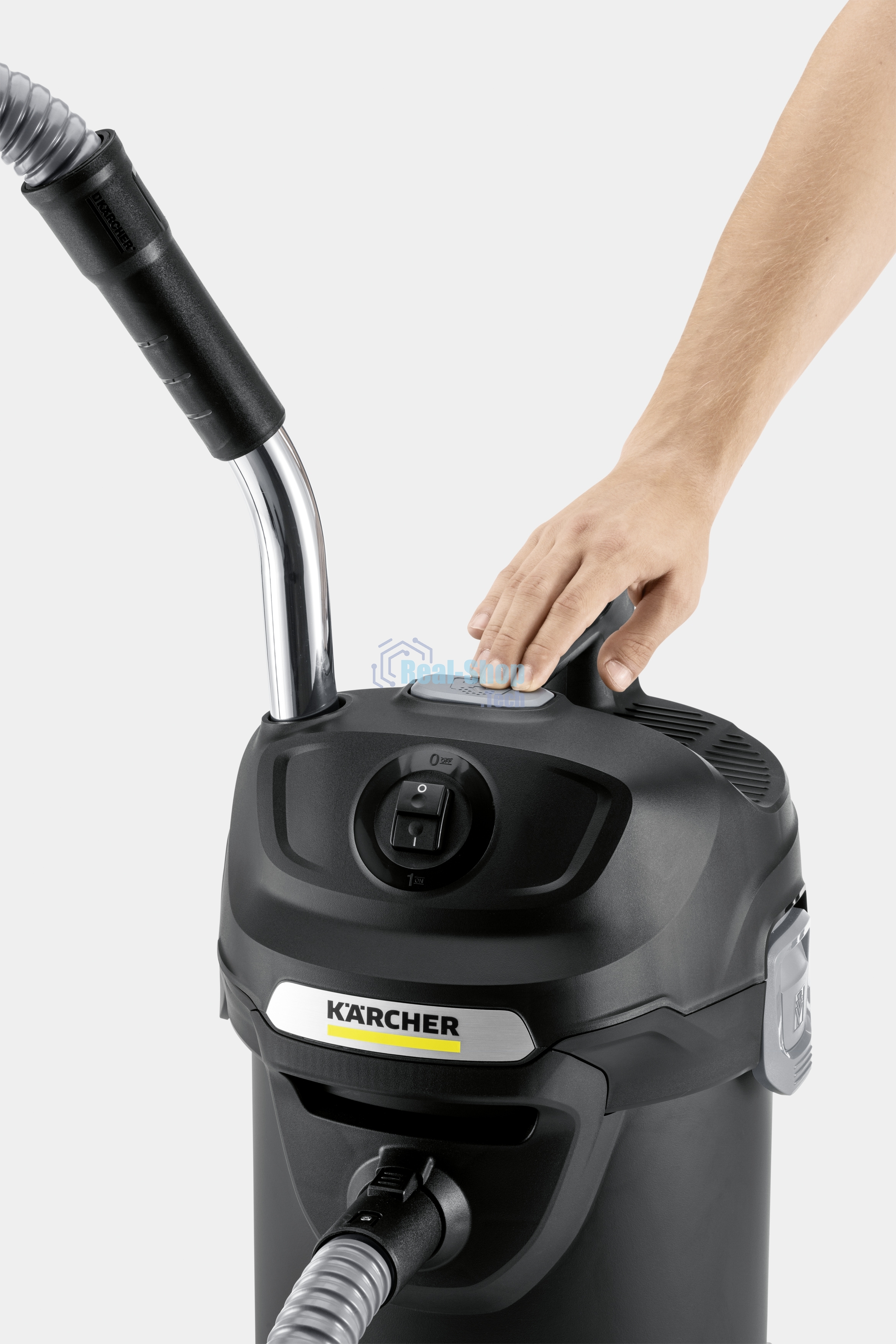 Пылесос Karcher AD 4 PREMIUM желтый/черный, 150/600 Вт, уборка сухая, пылесборник контейнер 17 л