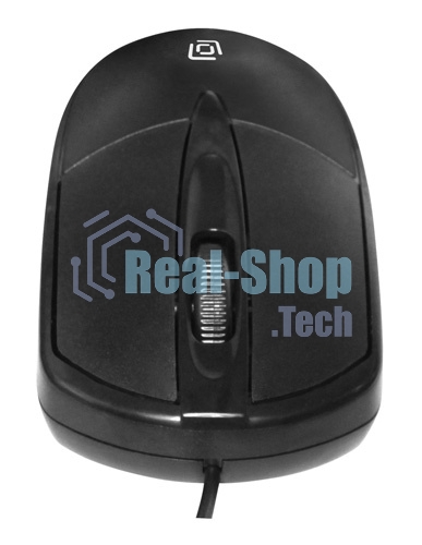 Мышь проводная Oklick 125M черный, 1200 dpi, USB, кнопки - 3