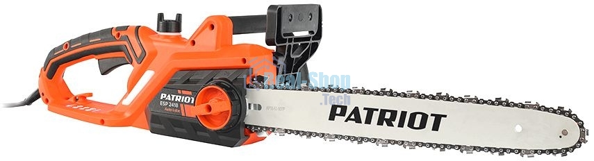 Пила цепная электрическая Patriot ESP 2418, 2400Вт, 18'/45 см, 3/8, 1,3мм 62 зв, плавный пуск, бесключевая натяжка цепи, термозащита