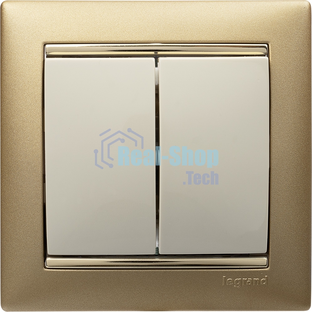 Выключатель Legrand 774305 Valena двухклавишный 10 AX(слоновая кость)