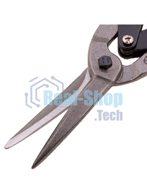 Ножницы по металлу Matrix, удлиненные, 285 мм, пряморежущие, обрезиненные рукоятки